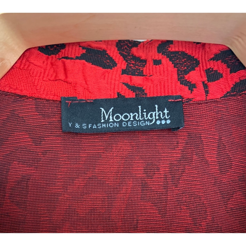 Moonlight Y & S Fashion Design Red Tunic XL Trapeze Jacket Lagenlook Art to Wear - Picture 5 of 16